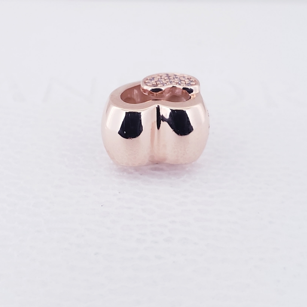 ♥️Authentic Pandora ⭐️RETIRED⭐️ ROSE HEART CHARM 🎁 - Picture 5 of 6